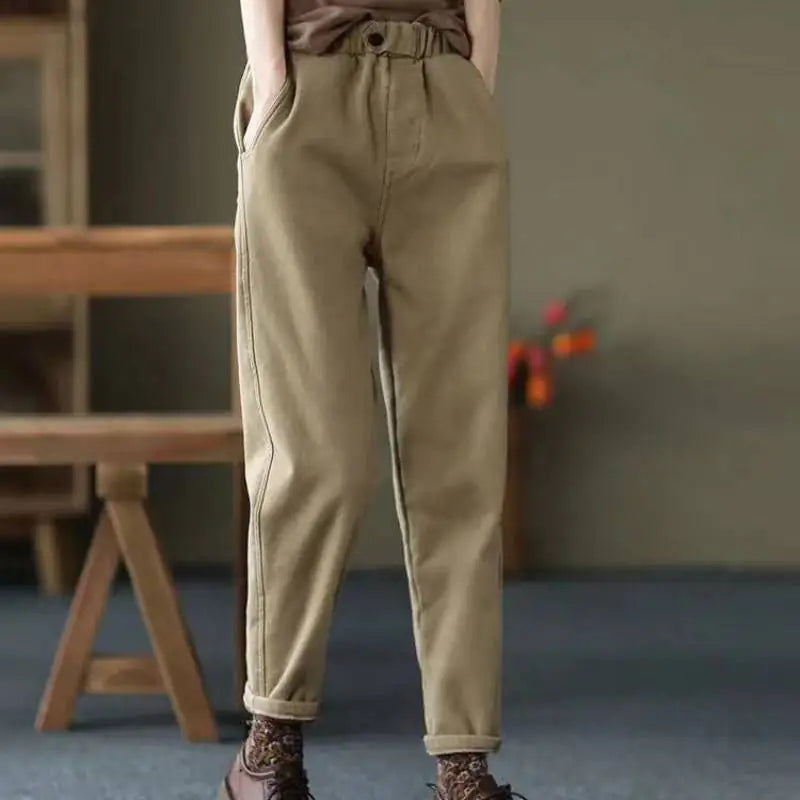 Women's Casual Cotton Harem Pants - Spring/Summer Fashion