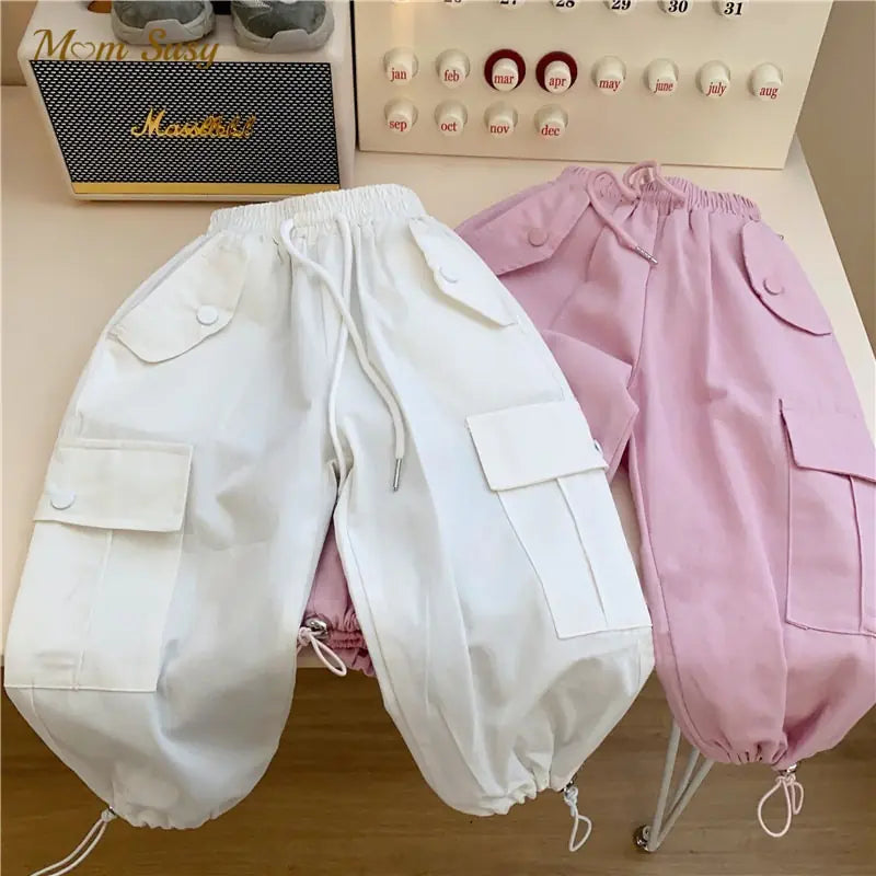 All-Season Cotton Cargo Pants for Kids