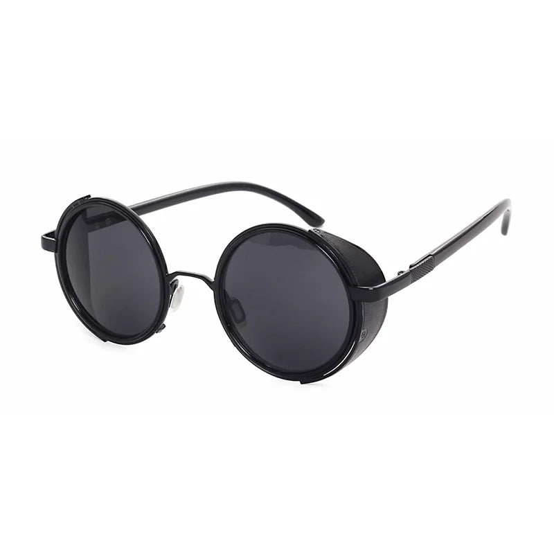 SHAUNA Vintage Women Steampunk Retro Coating Men Round Sunglasses Brand Designer Punk Sun Glasses UV400