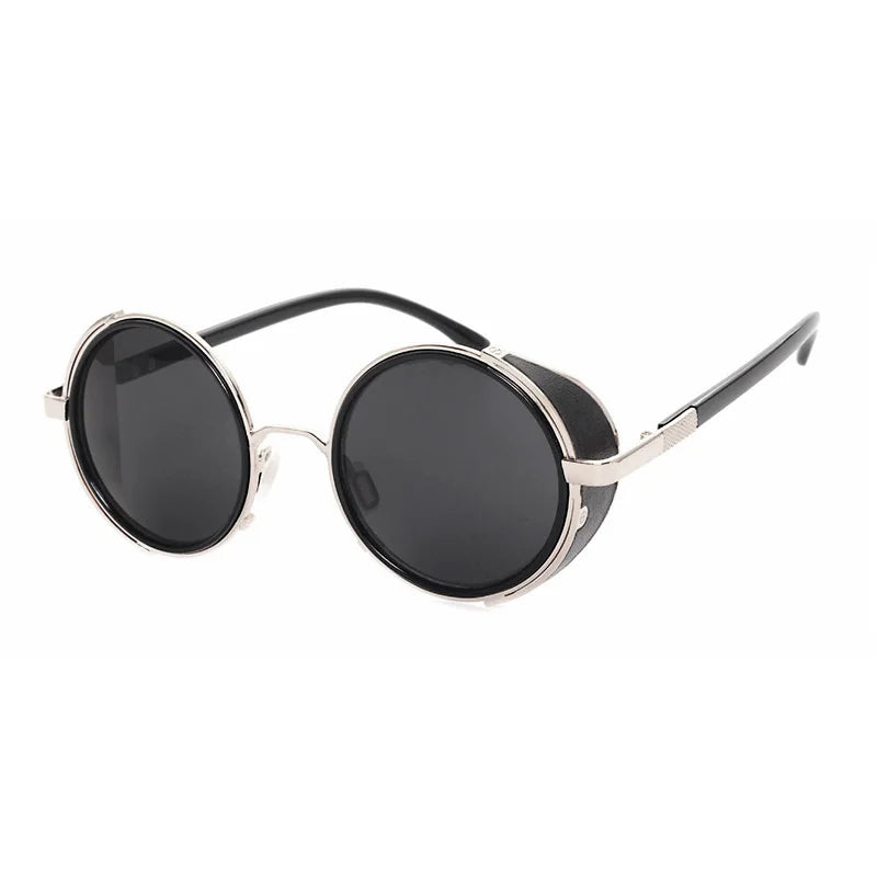 SHAUNA Vintage Women Steampunk Retro Coating Men Round Sunglasses Brand Designer Punk Sun Glasses UV400
