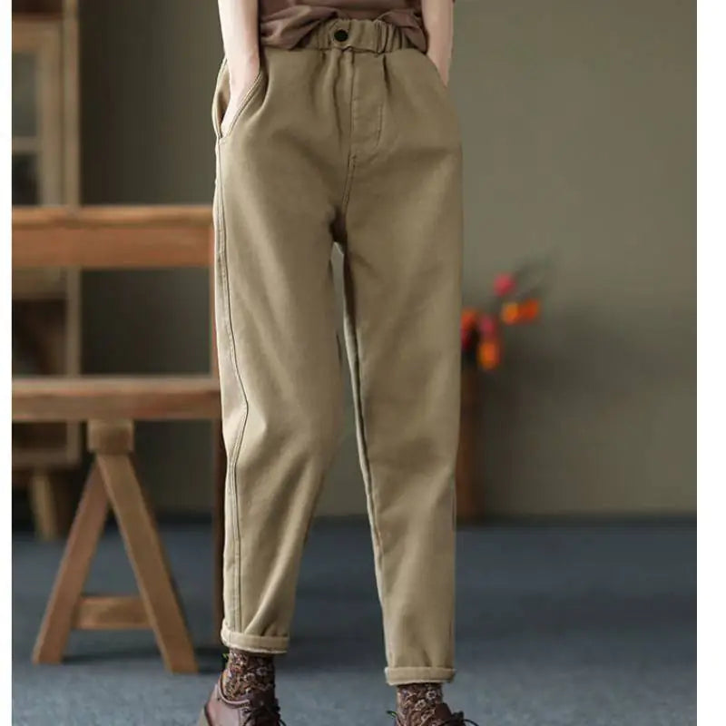 Women's Casual Cotton Harem Pants - Spring/Summer Fashion