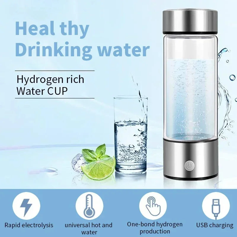 Premium SPE PEM Dual Chamber High-Concentration H2 Hydrogen Oxygen Water Cup Inhalation Ionizer Healthcare Home Bottle