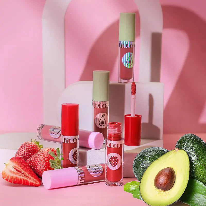 Velvet Matte No Stain Fruit Lip Gloss Set (4 Pieces)