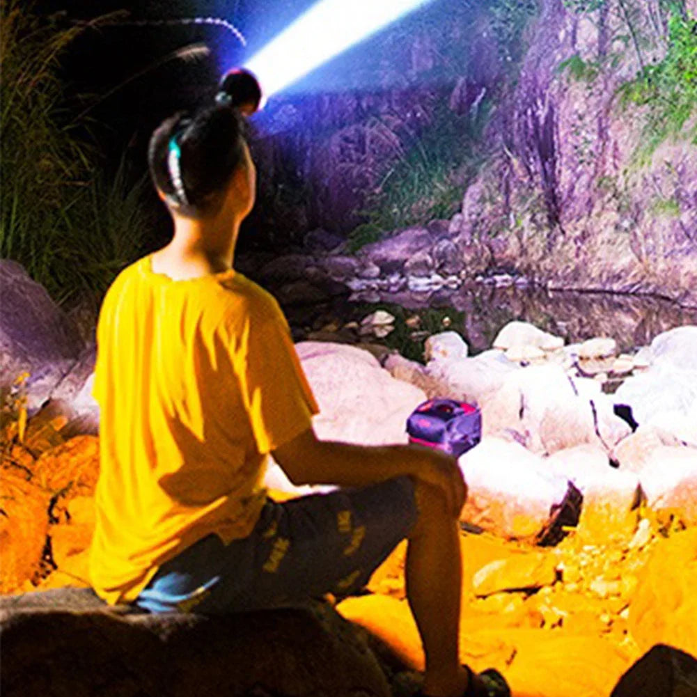 1200mAh Super Bright Rechargeable Headlight High Power Headlamp Waterproof Emergency Fishing Camping Lantern Head Flashlight