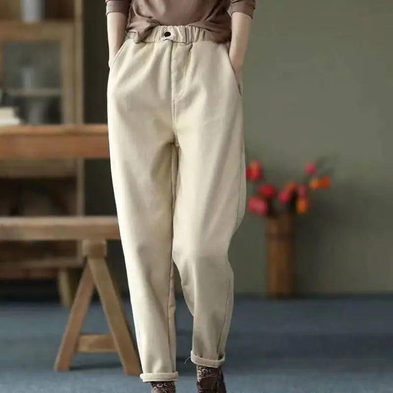 Women's Casual Cotton Harem Pants - Spring/Summer Fashion